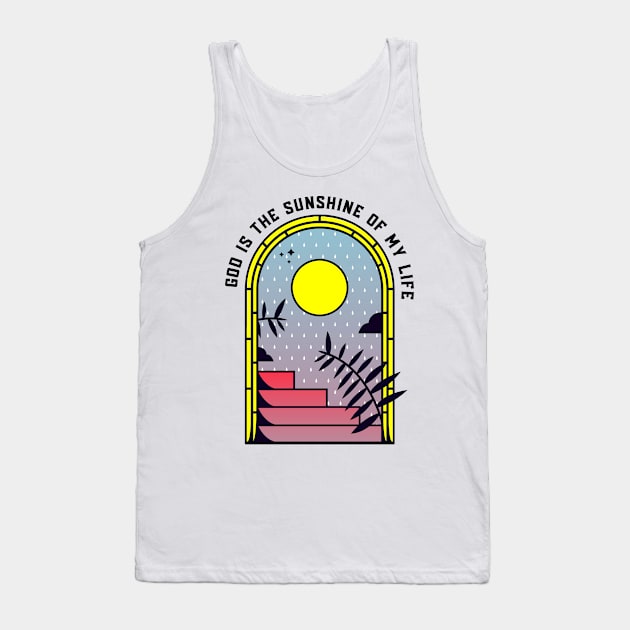 God is the sunshine of my life Tank Top by Bible All Day 